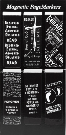 Magnetic Bookmarks "Black and White" - LOT DE 6 MARQUE-PAGES AIMANTES "BLACK & WHITE".