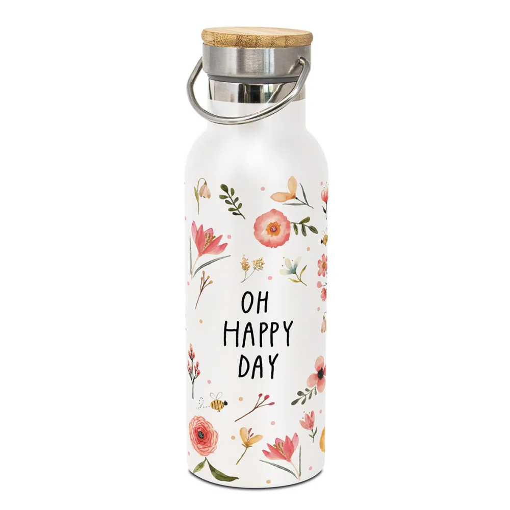 Isolierflasche 'Blüten' - Oh Happy Day, Pure Collection