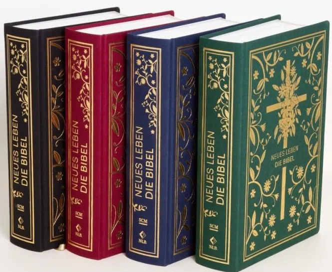 Neues Leben, Bibel - Golden Grace Edition - Einspaltig - gebunden, Gewebeinband, Marineblau