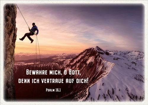 Postkarte Bewahre mich Abseiler