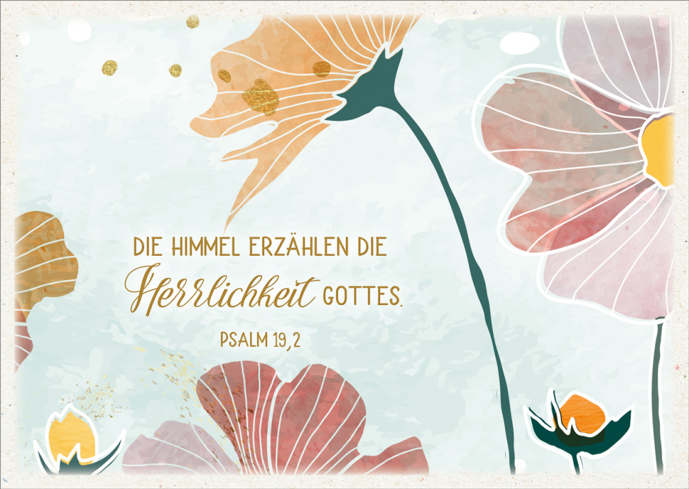 Postkarte Die Himmel erzählen die Herrlichkeit GF