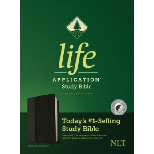 Anglais, Bible d'étude Liffe Application New Living Translation, similicuir, noir