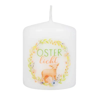 Osterlicht - Kerze (Motiv Lamm) - Höhe 6 cm, Durchmesser 5 cm