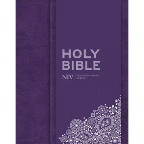 Anglais, Bible New Internatonal Version, violet, similicuir, fermeture aimantée