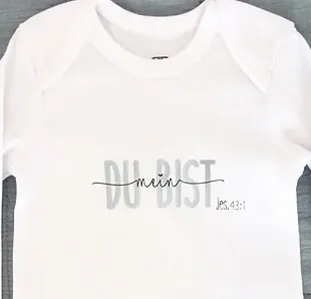 Body "du bist mein" - blau kurzärmelig