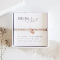 Armband "Seelenanker" Anhänger aus Silber 925 - Farbe: Champagne