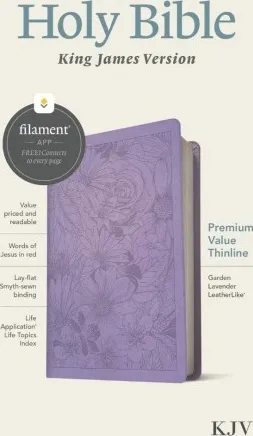 Anglais, Bible King James Version, similicuir, violet