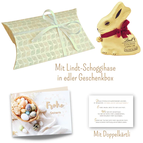 Ostergeschenk mit Lindt-Hase