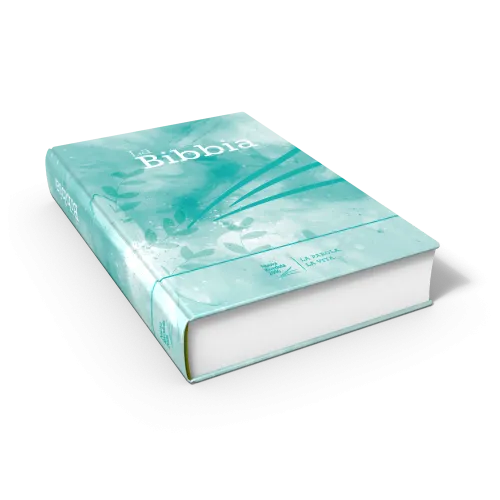 Italien, NR2006 Bible compacte - modèle rigide illustré bleu Tiffany