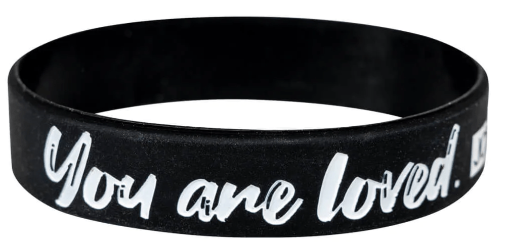 You are loved - Armband (Silikon schwarz)