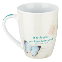 Butterfly Blessings Blue Grace Mug - Tasse