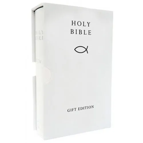 Anglais, Bible King James Version, similicuir, blanc, coffret carton