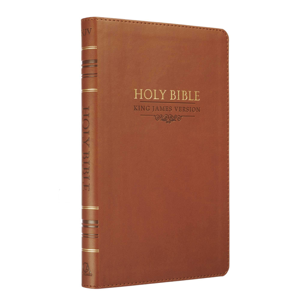 Anglais, Bible King James Version, similicuir, marron, Gift & Award