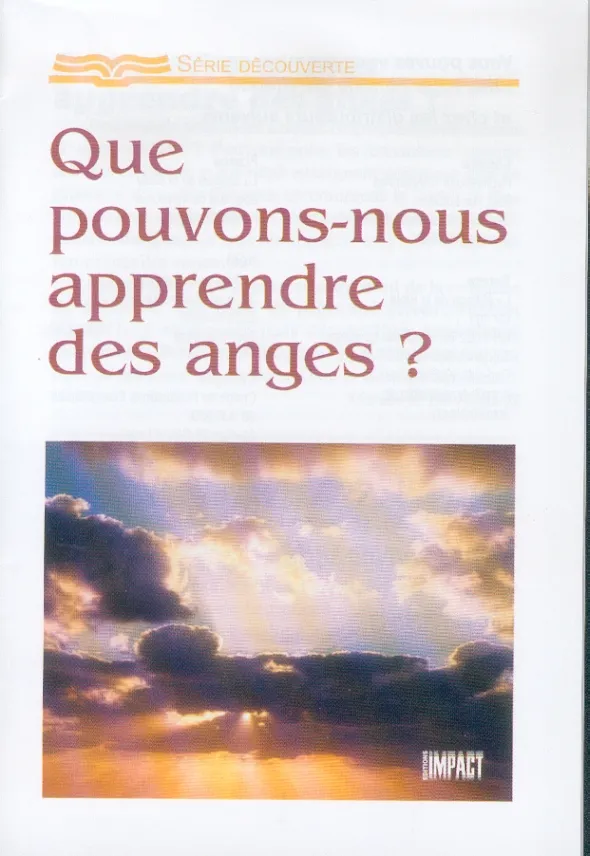 QUE POUVONS-NOUS APPRENDRE DES ANGES ? - BROCHURE RBC