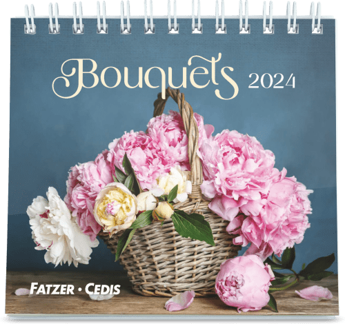 Bouquets - Petit calendrier avec 12 belles photos de bouquets