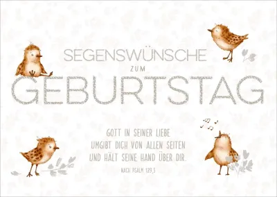 Postkarten Gott in seiner Liebe - Piepmätze