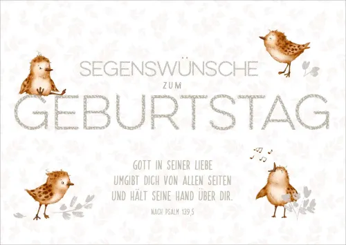 Postkarten Gott in seiner Liebe - Piepmätze