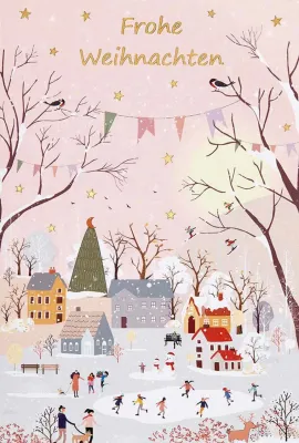 Faltkarte Weihnachten Weihnachtsstadt NC