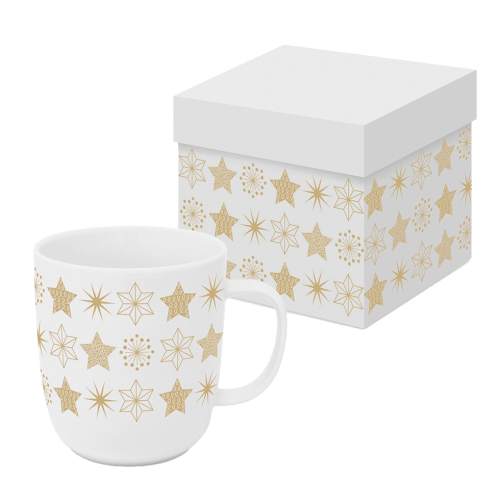 Tasse - Sterne - weiss, 400ml