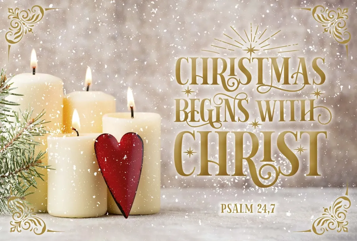 8 Minikarten Weihnachten Fotomotive veredelt