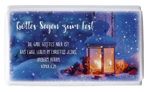 Schokolade Weihnachten Gottes Segen zum Fest - Römer 6:23
