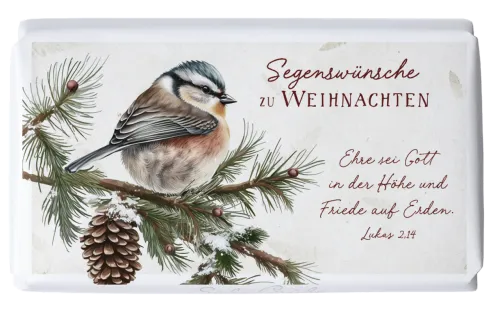 Schokolade Weihnachten Vogel auf Zweig - Lukas 2,14