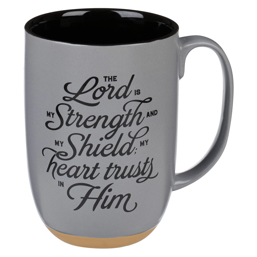 Tasse "The Lord is my Strength and my Shield…" - Farbe Grau