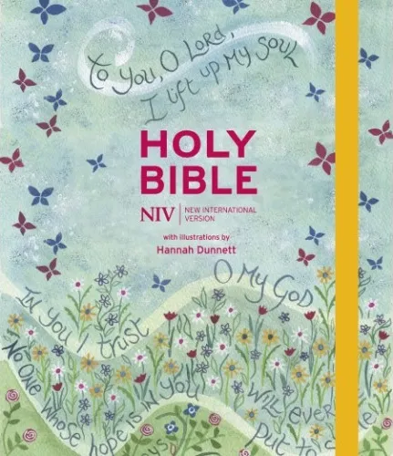 Anglais, Bible Journal de bord New International Version, couverture illustrée papillons, avec...