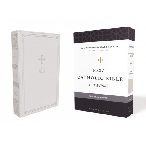 Anglais, Bible New Revised Standard Version catholique, similicuir, blanche