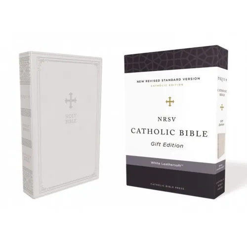 Anglais, Bible New Revised Standard Version catholique, similicuir, blanche