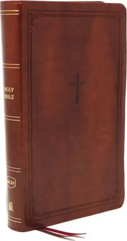 Anglais, Bible de référence New King James Version, similicuir, brun