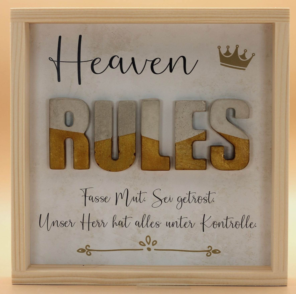 Cementini Wandbild HEAVEN RULES 20 X 20