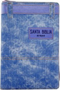 Espagnol, Bible Reina Valera 1960, gros caractères, jeans, fermeture éclair, onglets