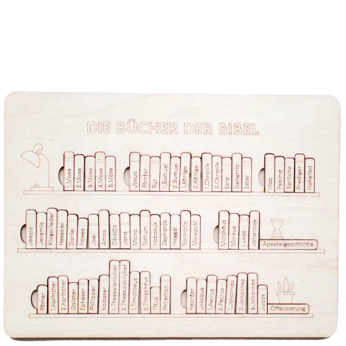 Puzzle Die Bücher der Bibel aus Holz - Die Bücher der Bibel spielerisch auswendig lernen.