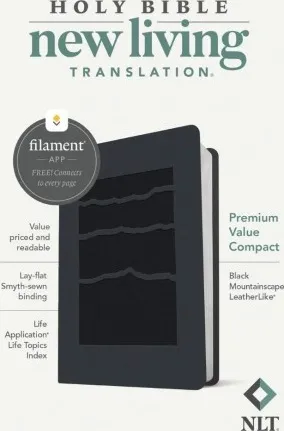 Anglais, Bible, New Living Translation, compacte, souple, similicuir, grise