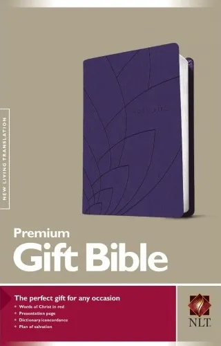 Anglais, Bible, NLT, couverture violette/pétales -  NLT Premium Gift Bible