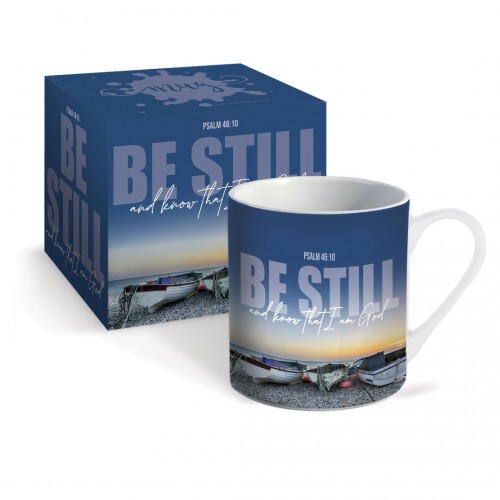 Mug "Be Still and Know that I Am Good", Psalm 46:10 - Motifs bateaux