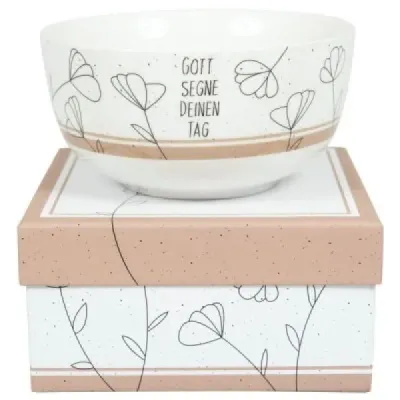 Gott segne deinen Tag - Müslischale - Fassungsvermögen ca. 0,4 l - in Geschenkbox