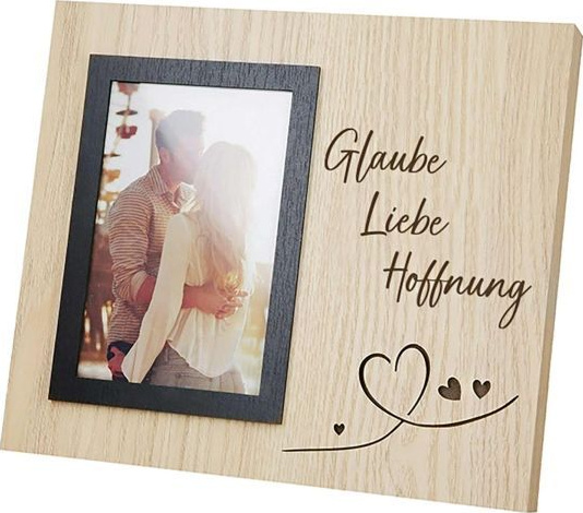 Glaube - Liebe - Hoffnung (LED-Fotorahmen) - mit Beleuchtung