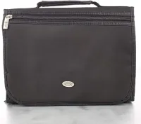 Black Micro-Fiber Tri-fold Organizer Bible Cover - Bibelhülle Organizer mit vielen Extras