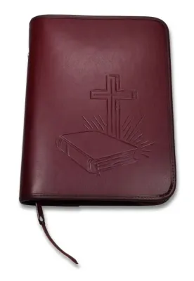 Bibelhülle Taschenausgabe - Bibel und Kreuz - weinrot, Kunstleder

Größe 13,5 x 20 x 4 cm