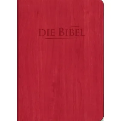 Elberfelder Bibel CSV Hückeswagen Taschenausgabe - Holzoptik Kunstleder rot