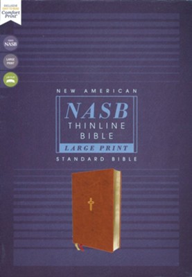 Anglais, Bible New American Standard Bible, gros caractères, similicuir, brune