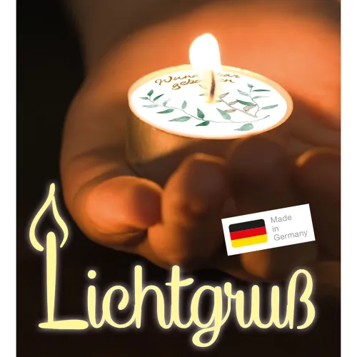 Von guten Mächten wunderbar geborgen (Lichtgruß) -  mit passender Faltkarte (9 x 9 cm)...