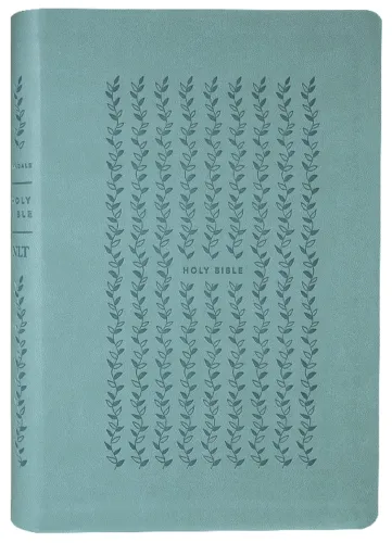 Anglais, Bible, New Living Translation, Filament Edition, similicuir turquoise, motif eucalyptus...