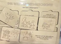 Die Weihnachtsgeschichte - Holzpuzzle A4 - nach de Lukasevangelium
