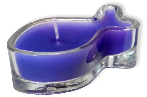 Kerze Fisch Blau - 6cm