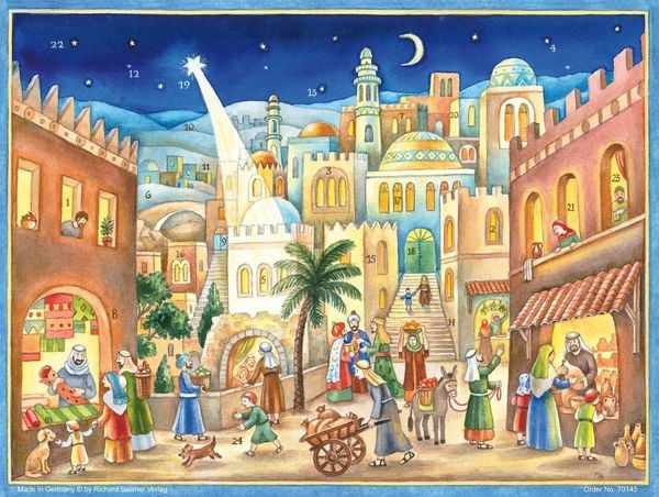 Adventskalender 'Zu Bethlehem geboren' - Papier-Adventskalender - Ab 4 J., Kein Warnhinweis...