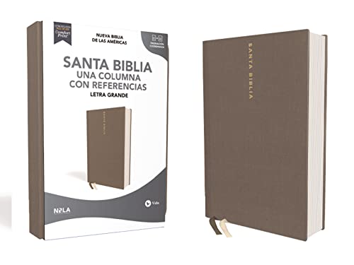 Espagnol, Bible Nueva Biblia de Las Américas, grands caractères, tissu, cartonnée, grise