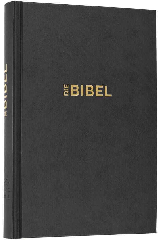 Allemand, Bible Schlachter 200, etude poche avec parallèles, reliée, noir